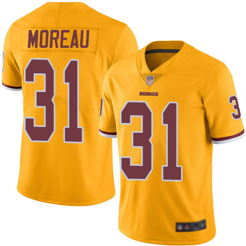 Washington Redskins Limited Gold Men Fabian Moreau Jersey NFL Football #31 Rush Vapor Untouchable->youth nfl jersey->Youth Jersey